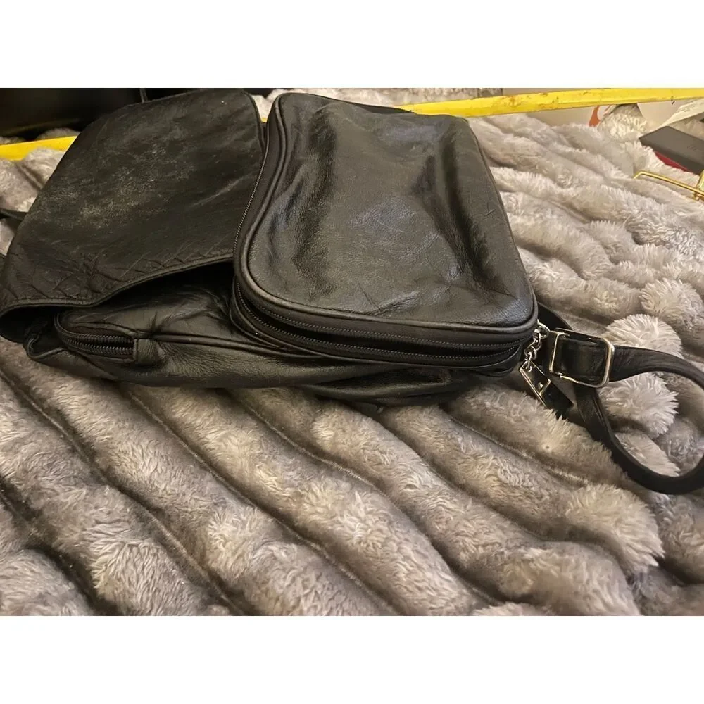 M Wilsons leather og vintage black leather minibag  mini backpack